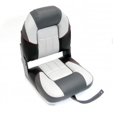 Сиденье мягкое складное Premium Centurion Boat Seat, серо-черное
