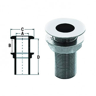 Стакан дренажный 3/4" с гайкой, нерж.сталь Стакан дренажный 3/4" с гайкой, нерж.сталь