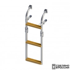 Трап складной с вертикальным креплением, 3 ступени ироко (ширина 215мм.) (уц) Трап складной с вертикальным креплением, 3 ступени ироко (ширина 215мм.) (уц)