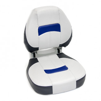 Сиденье мягкое складное Pro Angler Ergonomic Boat Seat, серо-чёрное