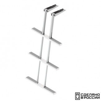 Трап дайверский телескопический складной, 3 белых ступени (ширина 450 мм.)