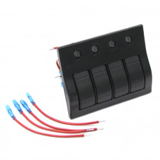 Панель переключателей 4 клавиши с автоматическими выключателями NEKEKE, серия S без светодиодов Панель переключателей 4 клавиши с автоматическими выключателями NEKEKE, серия S без светодиодов