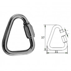 Гак-карабин треугольный  3.5 мм AISI 316 Гак-карабин треугольный  3.5 мм AISI 316