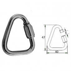 Гак-карабин треугольный  5 мм AISI 316 Гак-карабин треугольный  5 мм AISI 316