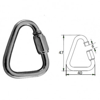 Гак-карабин треугольный  5 мм AISI 316