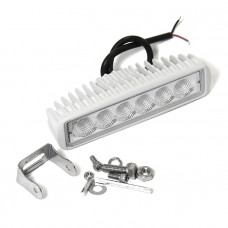 Прожектор палубный светодиодный, прямоугольный, белый алюминиевый корпус Прожектор палубный светодиодный, прямоугольный, белый алюминиевый корпус