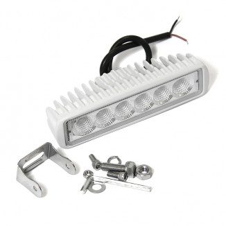 Прожектор палубный светодиодный, прямоугольный, белый алюминиевый корпус