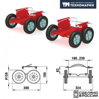 Комплект подставок-шасси под лыжу снегохода