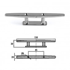 Утка швартовая 150мм прод.креп Утка швартовая 150мм прод.креп