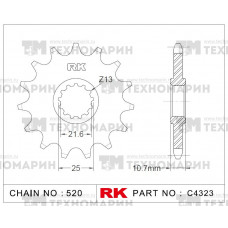 Звезда для мотоцикла ведущая C4323-16 Звезда для мотоцикла ведущая C4323-16