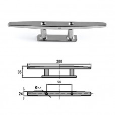 Утка швартовая 200мм прод.креп Утка швартовая 200мм прод.креп