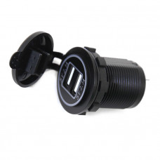 Панель с двойным USB разъемом (5В\4.2А (2.1А+2.1А) и зеленой подсветкой NEKEKE Панель с двойным USB разъемом (5В\4.2А (2.1А+2.1А) и зеленой подсветкой NEKEKE