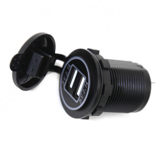 Панель с двойным USB разъемом (5В\4.2А (2.1А+2.1А) и зеленой подсветкой NEKEKE