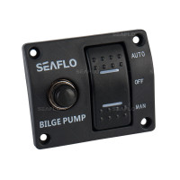 Панель управления с предохранителем для осушительного насоса (ручной-выкл-авто) 12/24В, пластик Панель управления с предохранителем для осушительного насоса (ручной-выкл-авто) 12/24В, пластик