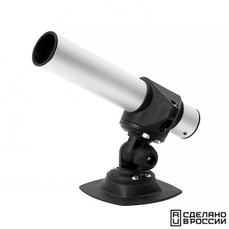 Держатель спиннинга сквозной на баллон наклонный, алюминий (уц)