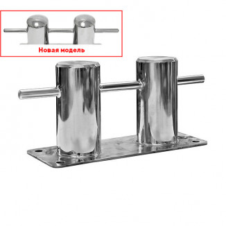 Кнехт двойной 60 мм с основанием (Уц)