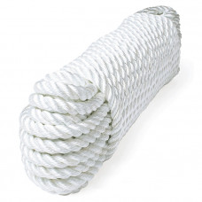 Трос швартовый трех прядный 10мм*9м белый Трос швартовый трех прядный 10мм*9м белый