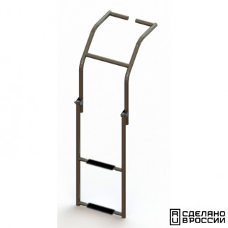 Трап складной для надувных лодок, 2 черных ступени (ширина 325 мм.)