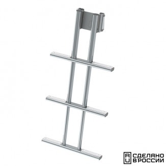 Трап дайверский телескопический быстросъемный, 3 белых ступени (ширина 450мм.)