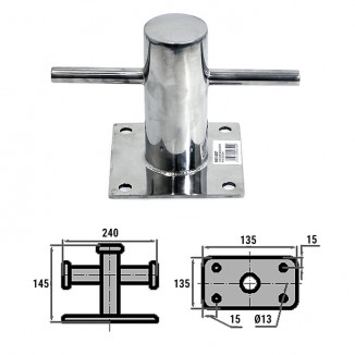 Кнехт одинарный  60,5х135х135мм AISI316