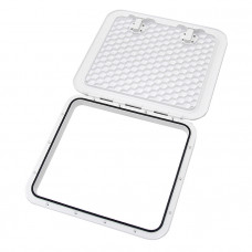 Крышка рундука SEAFLO 460x520 мм с замком, белый пластик Крышка рундука SEAFLO 460x520 мм с замком, белый пластик