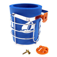 Держатель емкости 75 мм с прорезью, хромир.сталь Держатель емкости 75 мм с прорезью, хромир.сталь