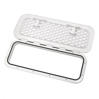 Крышка рундука SEAFLO 243x607 мм с замком, белый пластик