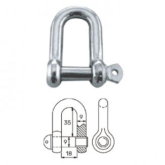 Скоба такелажная с винтовым пальцем 10 мм оцинков.сталь