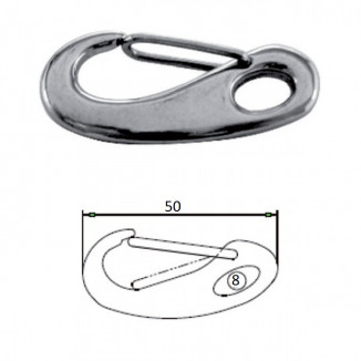 Карабин 50мм, нерж.сталь