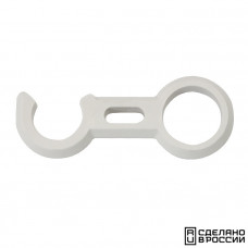 Крючок фиксатор трапа 25мм белый Крючок фиксатор трапа 25мм белый