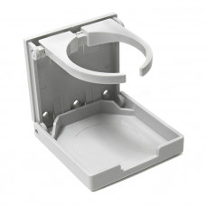 Держатель стакана регулируемый, белый пластик SUNFINE, 97x94мм Держатель стакана регулируемый, белый пластик SUNFINE, 97x94мм