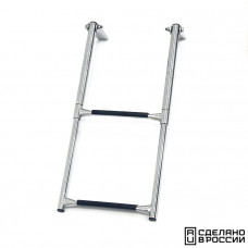 Трап телескопический складной, 2 черных ступени (ширина 305 мм.) AISI 316 Трап телескопический складной, 2 черных ступени (ширина 305 мм.) AISI 316