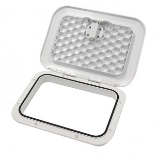 Крышка рундука SEAFLO 270x375 мм с замком, белый пластик