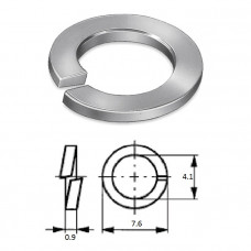 Шайба пружинная (гровер) M 4 нерж.A2 (100 шт) Шайба пружинная (гровер) M 4 нерж.A2 (100 шт)