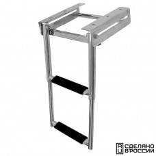 Трап телескопический выдвижной, 2 черных ступени (ширина 285 мм.) AISI 316 Трап телескопический выдвижной, 2 черных ступени (ширина 285 мм.) AISI 316