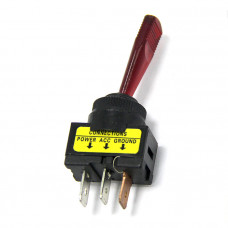 Переключатель двухпозиционный (вкл-выкл) с красным флажковым выключателем с подсветкой Переключатель двухпозиционный (вкл-выкл) с красным флажковым выключателем с подсветкой