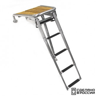 Платформа носовая с трапом 4 ступени черные