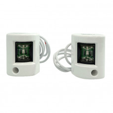 Огни бортовые светодиодные 38х60 мм, белый корпус Огни бортовые светодиодные 38х60 мм, белый корпус