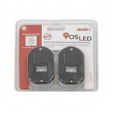 Огни бортовые врезные 92х32 мм, черный корпус Огни бортовые врезные 92х32 мм, черный корпус