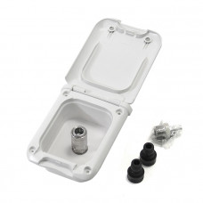 Внешний вывод в боксе с быстросъемным штуцером 1/2" SUNFINE, белый Внешний вывод в боксе с быстросъемным штуцером 1/2" SUNFINE, белый