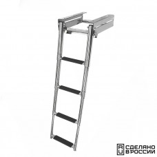 Трап телескопический выдвижной с фиксирующим механизмом, 4 черных ступени (ширина 294 мм.) Трап телескопический выдвижной с фиксирующим механизмом, 4 черных ступени (ширина 294 мм.)