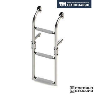 Трап складной с вертикальным креплением, 3 серых ступени (ширина 220 мм.)