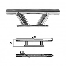 Утка швартовая сталь 205мм Утка швартовая сталь 205мм