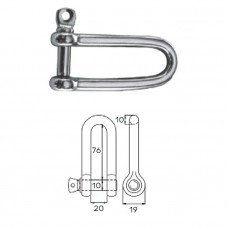 Скоба такелажная удлиненная с винтовым пальцем 10 мм сталь AISI 316 Скоба такелажная удлиненная с винтовым пальцем 10 мм сталь AISI 316