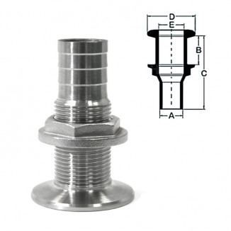 Стакан дренажный 3/4" с гайкой, под шланг 25 мм Стакан дренажный 3/4" с гайкой, под шланг 25 мм