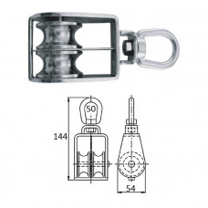 Блок 2-шкив. со скобой 50 мм Блок 2-шкив. со скобой 50 мм