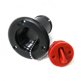 Заливная горловина для бака под топливо SEAFLO (Fuel) 38мм, черная