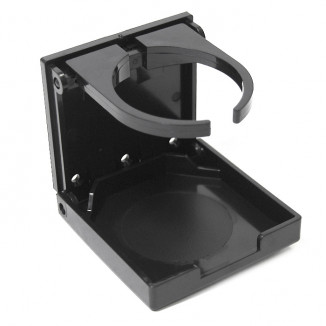 Держатель стакана регулируемый, черный пластик SUNFINE, 97x94мм