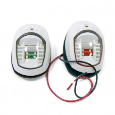 Огни бортовые светодиодные 95х60 мм, белый пластик Огни бортовые светодиодные 95х60 мм, белый пластик