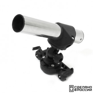 Держатель спиннинга сквозной на Т-образный профиль быстросъемный, нержавеющая сталь AISI 304 